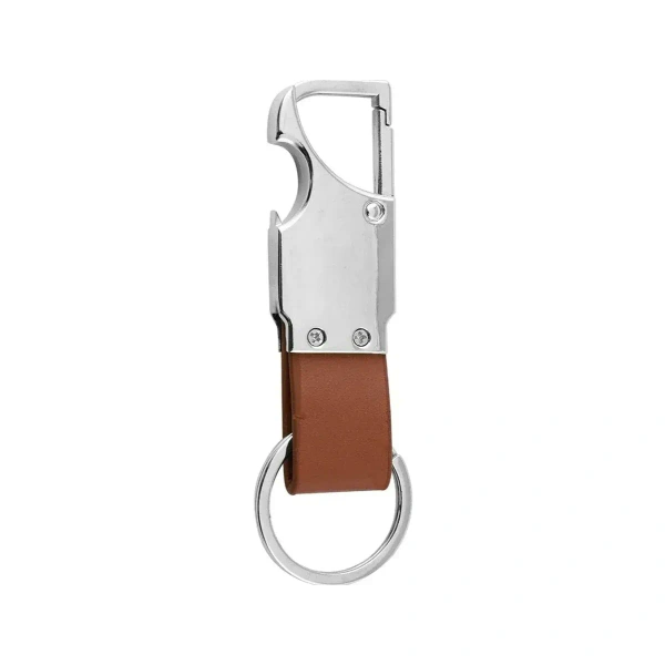 Caro Stylish Metal Keychain for Corporate Gifting & Business Promotions - Brown