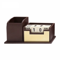 Caro Desktpo wooden stationery pen stand holder CIWD08 - Dark Tan