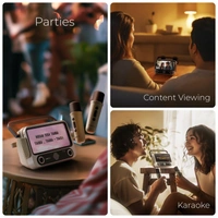 XECH Karaoke TV Bluetooth Karaoke System with Dual Mics and Phone Holder