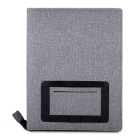 Caro Multipurpose Zipper Folder Diary - A4, Gray