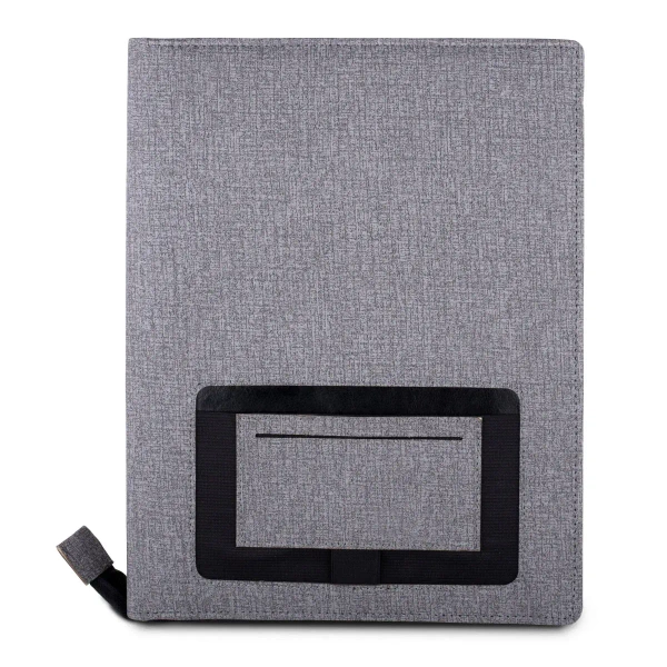 Caro Multipurpose Zipper Folder Diary - A4, Gray