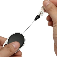 Caro YoYo Cilp Retractble ID Holder - Black