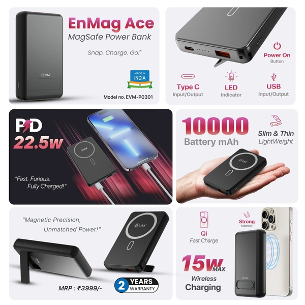 EVM EnMag Ace Power Bank EVM P0301 - Black