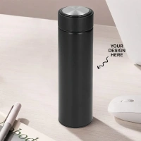 Caro Black Non-Temperature Insulated Steel Water Bottle - 500ml, Red
