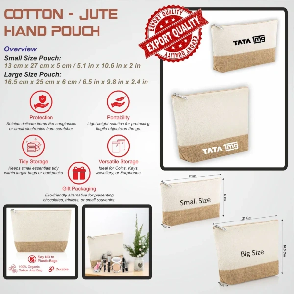 Caro Cotton Jute Pouch CIGB01