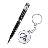 Caro pen and keychain combo for CA Giftset - Black