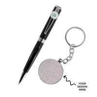 Caro pen and keychain combo for CA Giftset - Black
