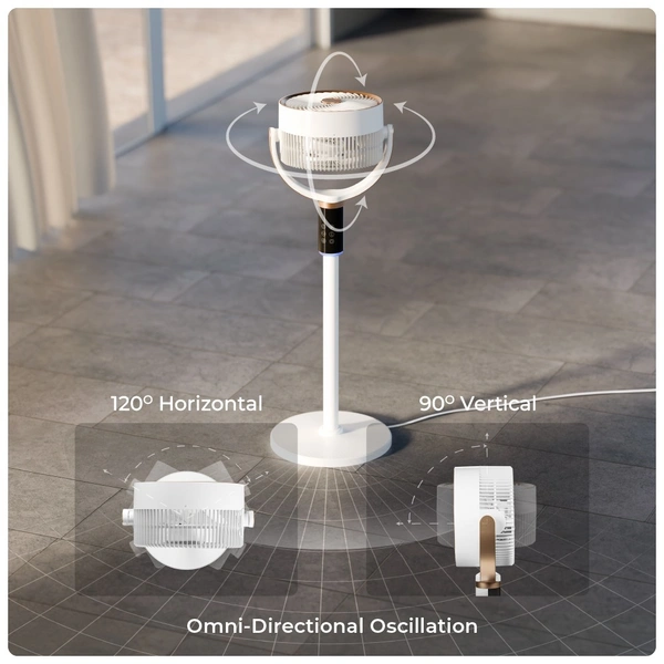 Xech Gusto - Air Circulator Fan, your solution for fresh, powerful air - White