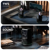 Xech Deskboss Dark Edition - The Ultimate Multifunctional Bluetooth Speaker - Perfect Gift for Any Occasion - Black