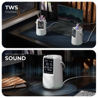 Xech Deskboss - The Ultimate Multifunctional Bluetooth Speaker - Perfect Gift for Any Occasion - White