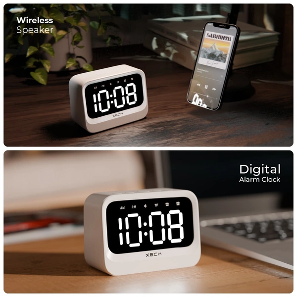 Xech Eon - Multifunctional Clock Speaker - White