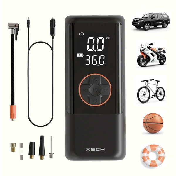 XECH Inflate XL - 2 in 1 Cordless and Corded Tyre Inflator - Inflate XL, White