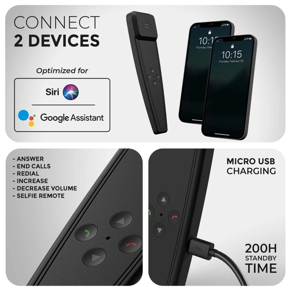 XECH Phonobo - Radiation Reduction Smart Handset - Black