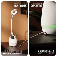 XECH T2 Table Lamp with Pen Stand - White