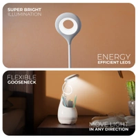 XECH T2 Table Lamp with Pen Stand - White