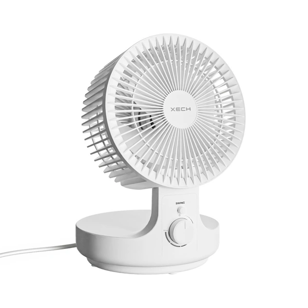 Xech Airwave Table Fan with Oscillation - White