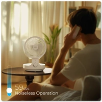 Xech Airwave Table Fan with Oscillation - White