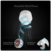 Xech Airwave Table Fan with Oscillation - White