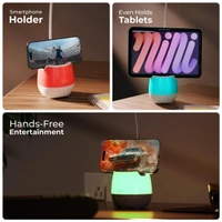 XECH Lumos X - Multifunctional lamp with wireless speaker, ambient night lamp with colour changing RGB lights, smartphone & tablet holder & pen stand & stationery organizer