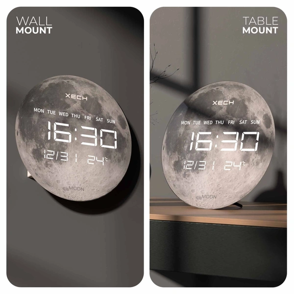 XECH Solaris Plus Moon - The future of LED clocks - Moon