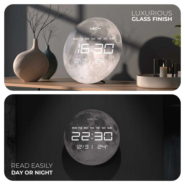XECH Solaris Plus Moon - The future of LED clocks - Moon