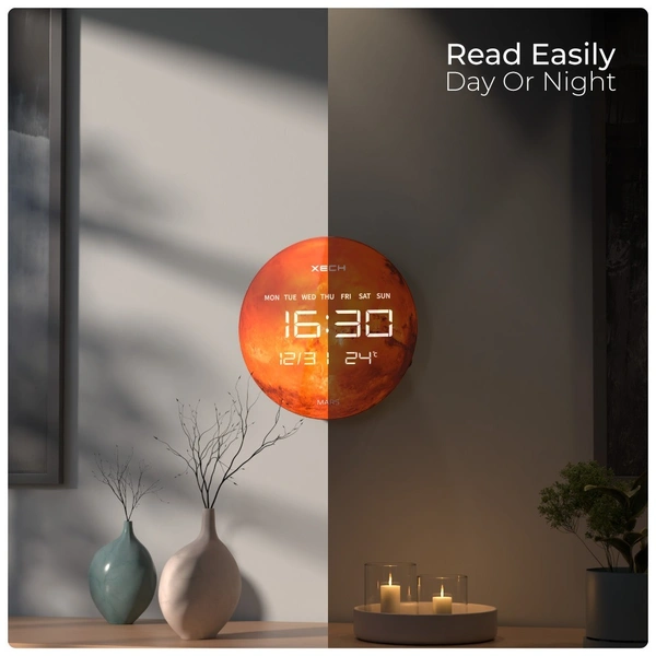 XECH Solaris Plus Mars - The future of LED clocks - Mars