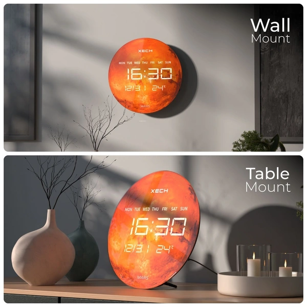 XECH Solaris Plus Mars - The future of LED clocks - Mars