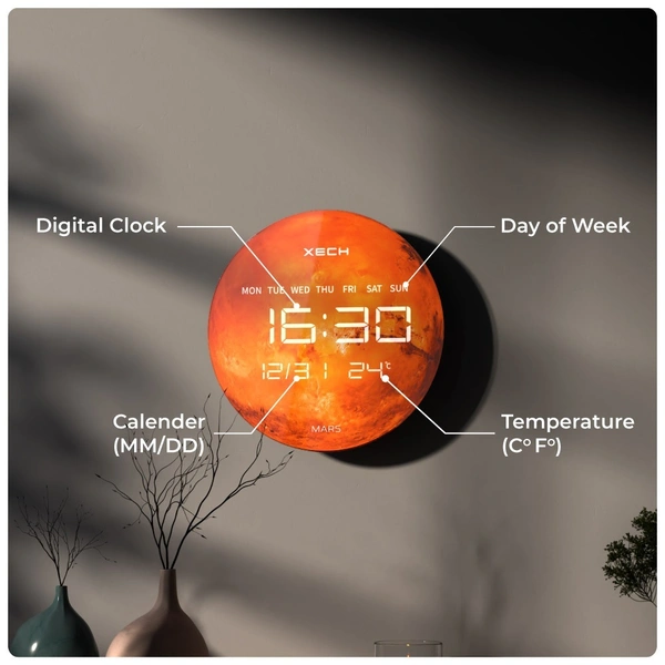 XECH Solaris Plus Mars - The future of LED clocks - Mars