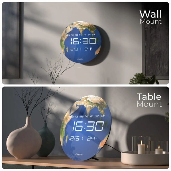 XECH Solaris Plus Earth - The future of LED clocks - Earth
