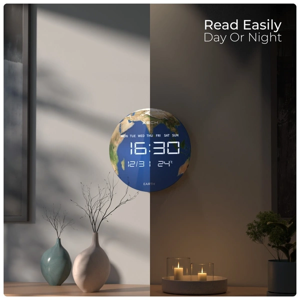 XECH Solaris Plus Earth - The future of LED clocks - Earth
