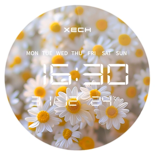 XECH Solaris Plus Floral - The future of LED clocks - Floral