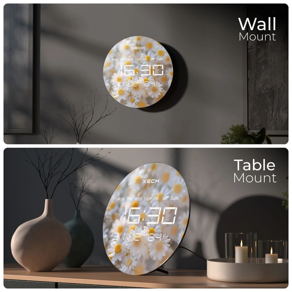 XECH Solaris Plus Floral - The future of LED clocks - Floral