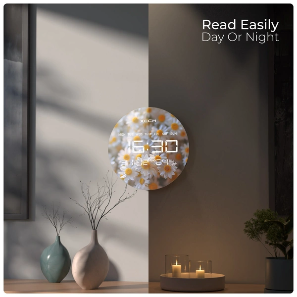 XECH Solaris Plus Floral - The future of LED clocks - Floral