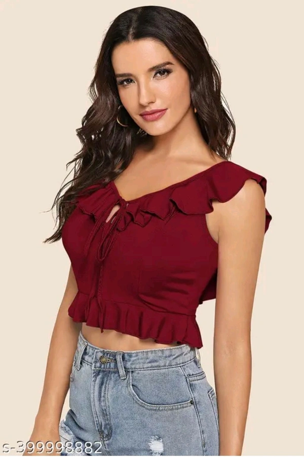Norzy Paris  JEGWIN WOMEN TOP , T SHIRTS  - Maroon, S