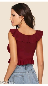 Norzy Paris  JEGWIN WOMEN TOP , T SHIRTS  - Maroon, S