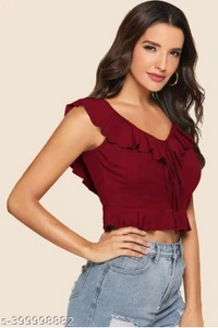 Norzy Paris  JEGWIN WOMEN TOP , T SHIRTS  - Maroon, S