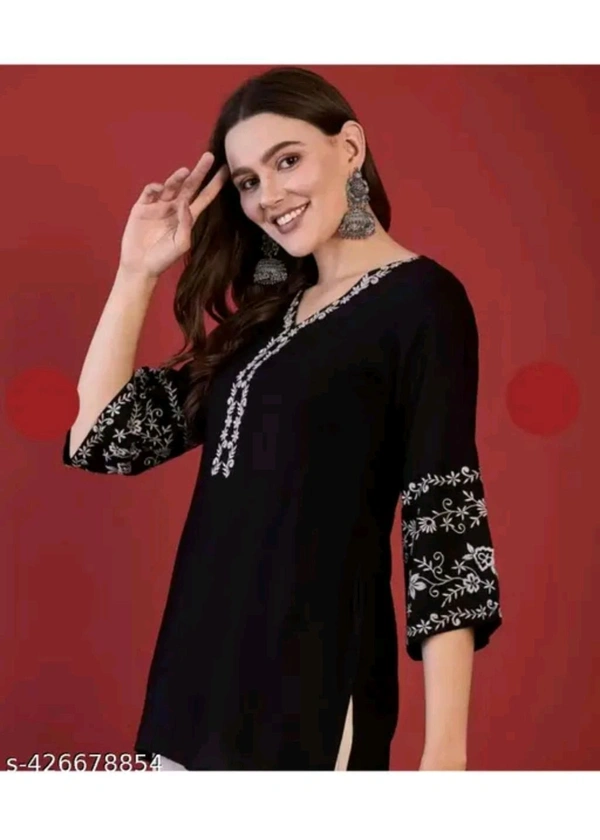 Short Kurti For Women  - Black, L