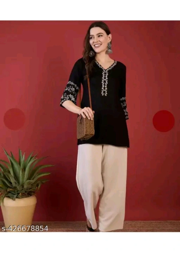 Short Kurti For Women  - Black, L