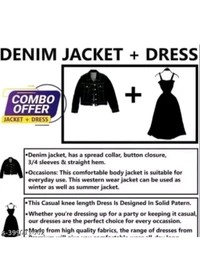 LUXCERA  BLACK dress With White Jacket For Women  - Black, S