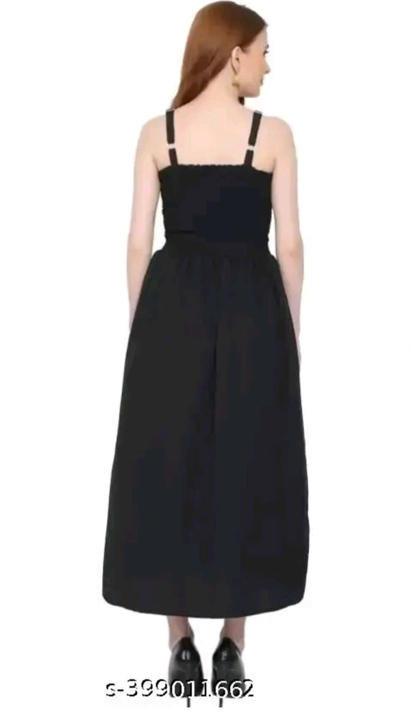 LUXCERA  BLACK dress With White Jacket For Women  - Black, S