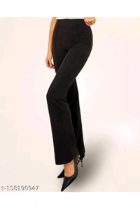 LUXCERA  TRENDY RETRO WOMEN TROUSERS  - Black, XL