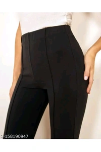 LUXCERA  TRENDY RETRO WOMEN TROUSERS  - Black, XL