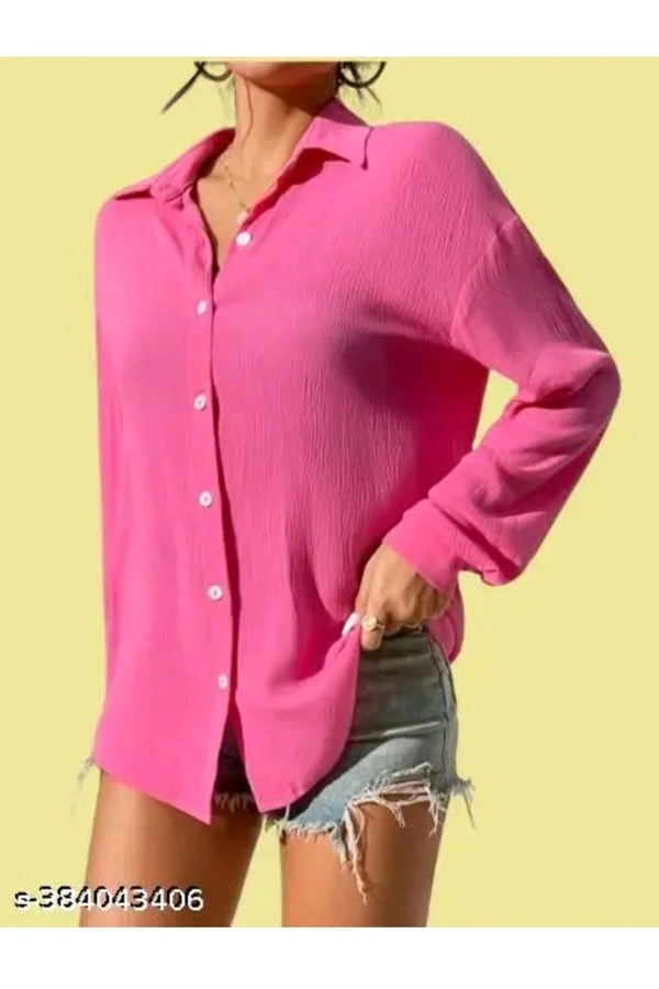 LUXCERA  FANCY GLAMOROUS WOMENS SHIRTS  - Wild Watermelon, L
