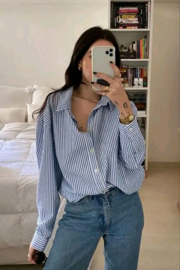 Classic Party Wear Women's Shirt  - Seagull, S