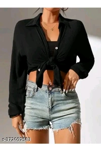 Stylish Fabulous Women's Shirt  - Black, S