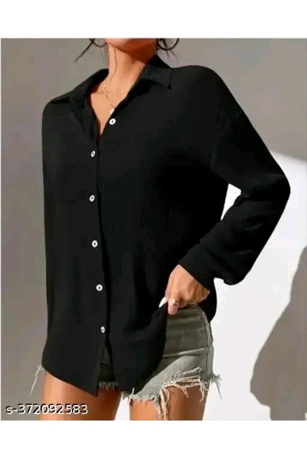 Stylish Fabulous Women's Shirt  - Black, L