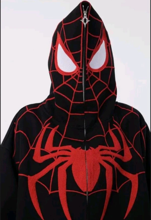 Black Spider Man Front And back Print  - Black, L