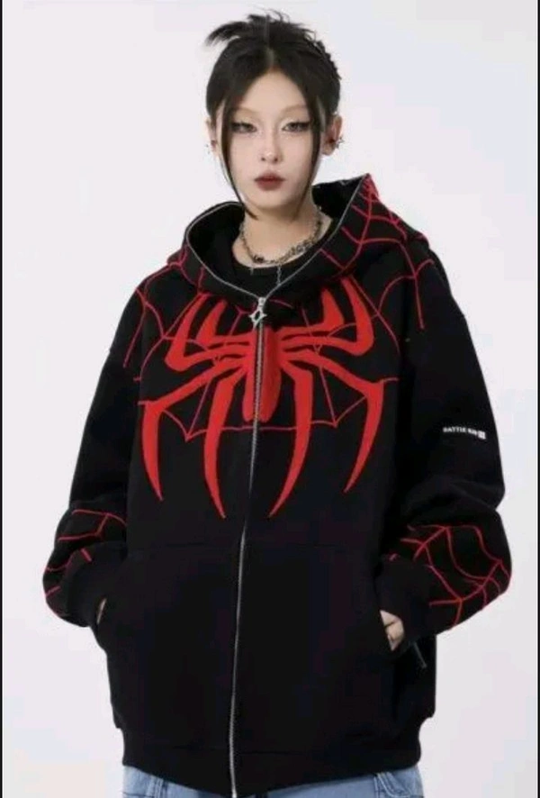 Black Spider Man Front And back Print  - Black, L