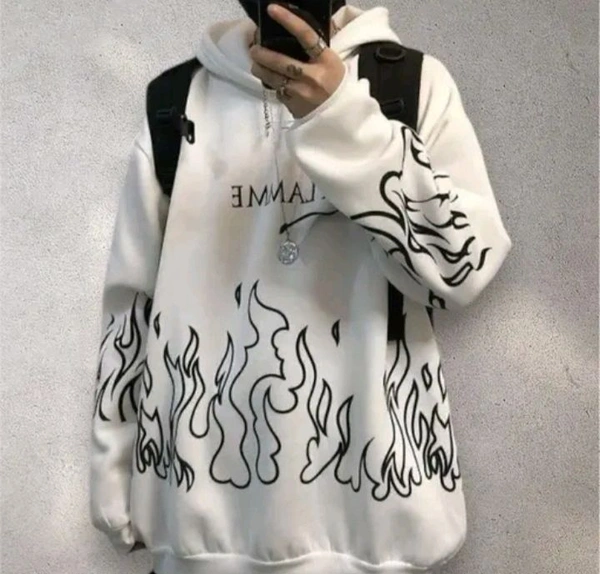 Printed Hoodie For Boys And Men - Buttermilk, M