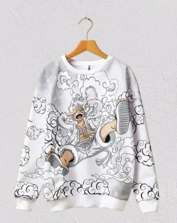Men Full sleeve Printed Sweatshirt  - White, XL